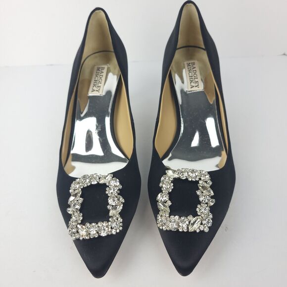 Badgley Mischka Cher Crystal Embellished Pumps Size 9.5 - Picture 13 of 13